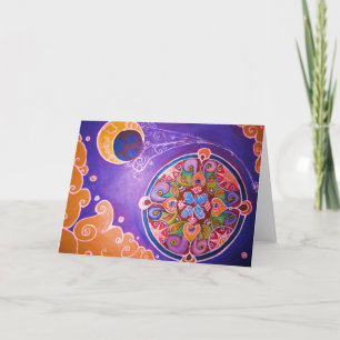 Earth Mandala Wenskaart Kaart