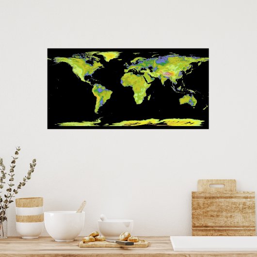 Earth Map Poster (Keuken)
