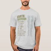 Earth Menselijk T-shirt (Voorkant)