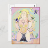 Earth Moeder Art Briefkaart (Voorkant / Achterkant)