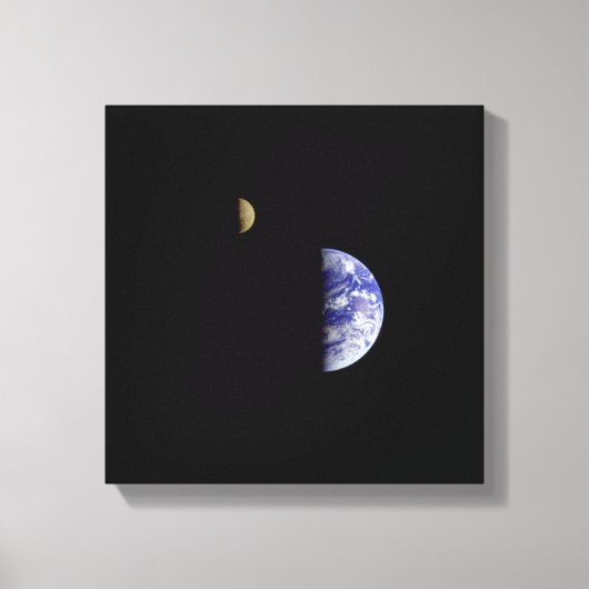 Earth Moon Galileo Ruimtefoto Canvas Afdruk (Voorkant)