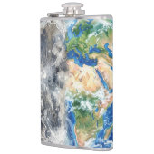 Earth & Moon Watercolor Galaxy Celestial Design Heupfles (Links)