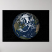 Earth North Polar Uitzicht 78x52 (60x40) Poster (Voorkant)