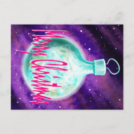 Earth ornament Merry Christmas briefkaart