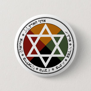 Earth Pentacle Ronde Button 5,7 Cm