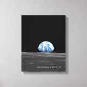 Earth Rising Over Moon, Apollo 11, 1969 Canvas Afdruk (Voorkant)