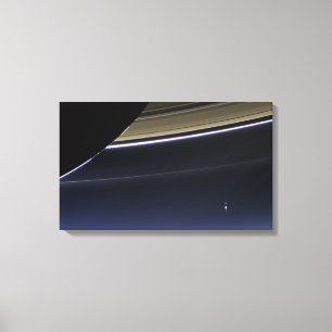 Earth Saturn Poster Canvas Afdruk