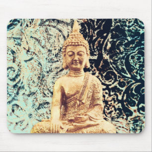 Earth Sitting Buddha Elegant Zen Verlichting Muismat