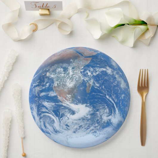 Earth Tableware from the Celestial Collection Papieren Bordje (Huwelijk)