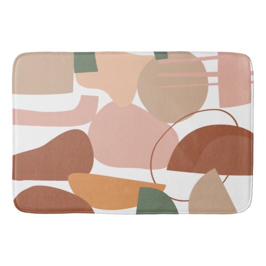 Earth Tone Abstract Pattern Badmat (Voorkant)