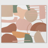 Earth Tone Abstract Pattern Cadeaupapier (Vlak)