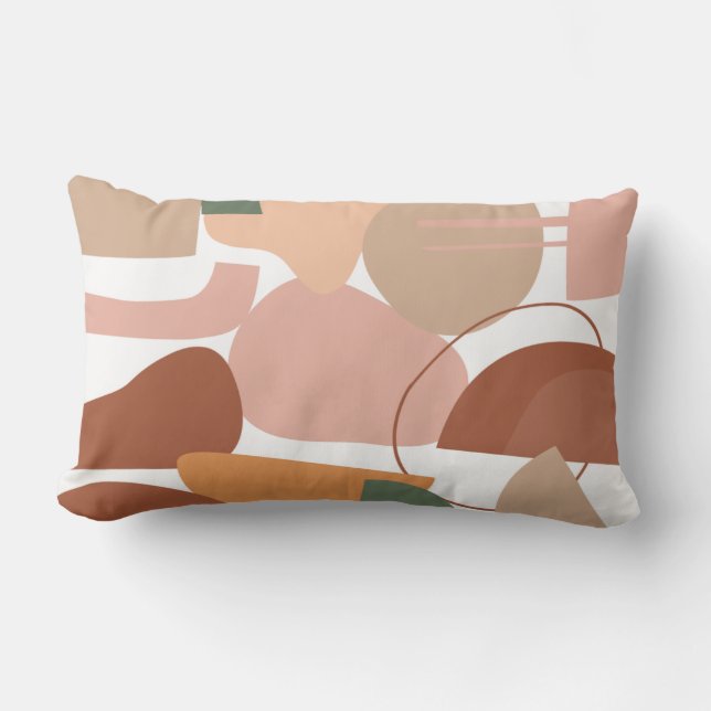 Earth Tone Abstract Pattern Kussen (Voorkant)