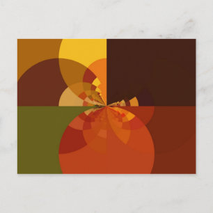 Earth Tone Abstracte Kleurenkunst Print Design Briefkaart