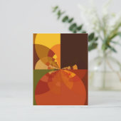 Earth Tone Abstracte Kleurenkunst Print Design Briefkaart (Staand voorkant)
