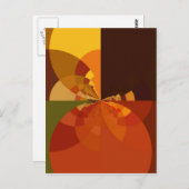 Earth Tone Abstracte Kleurenkunst Print Design Briefkaart (Voorkant / Achterkant)