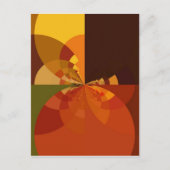 Earth Tone Abstracte Kleurenkunst Print Design Briefkaart (Voorkant)
