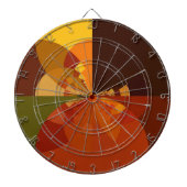 Earth Tone Abstracte Kleurenkunst Print Design Dartbord (Voorkant)