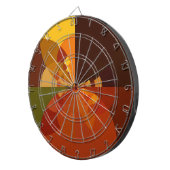 Earth Tone Abstracte Kleurenkunst Print Design Dartbord (Voorkant Rechts)