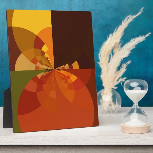 Earth Tone Abstracte Kleurenkunst Print Design Fotoplaat (Zijkant)