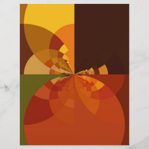 Earth Tone Abstracte Kleurenkunst Print Design Persoonlijk Briefhoofd