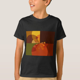 Earth Tone Abstracte Kleurenkunst Print Design T-shirt