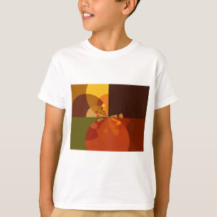Earth Tone Abstracte Kleurenkunst Print Design T-shirt