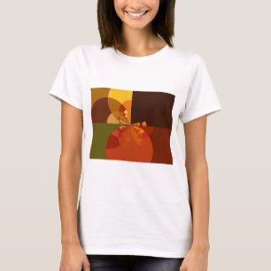 Earth Tone Abstracte Kleurenkunst Print Design T-shirt