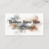 Earth Tone Beige Blue Ombre Visitekaartje (Voorkant)