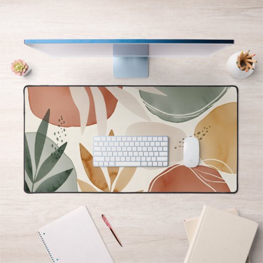 Earth Tone Boho Botanical Abstract Shapes (Bureau 1)