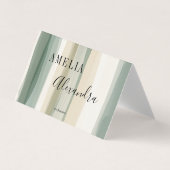 Earth tone Boho Retro Script Abstracte Wavy lijnen Visitekaartjes (Voorkant)