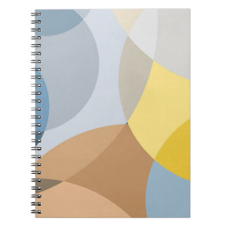 Earth Tone en Blue Geometric Circle Art Notitieboek