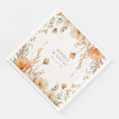 Earth Tone Floral Fall Wedding Servet (Hoek)