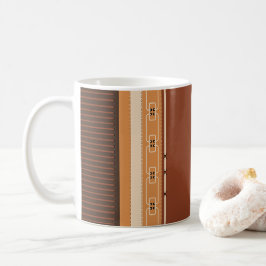 Earth Tone Geometric Pattern Mug Koffiemok