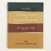 Earth Tone Gold Elegant Moderne Planner tendance (Devant)