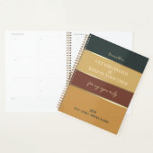 Earth Tone Gold Elegante Moderne Trendy Planner (Display)