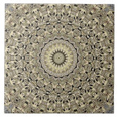 Earth Tone Mandala ingewikkelde geometrische patro Tegeltje (Voorkant)