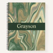 Earth Tone Marble Abstract Notitieboek (Voorkant)