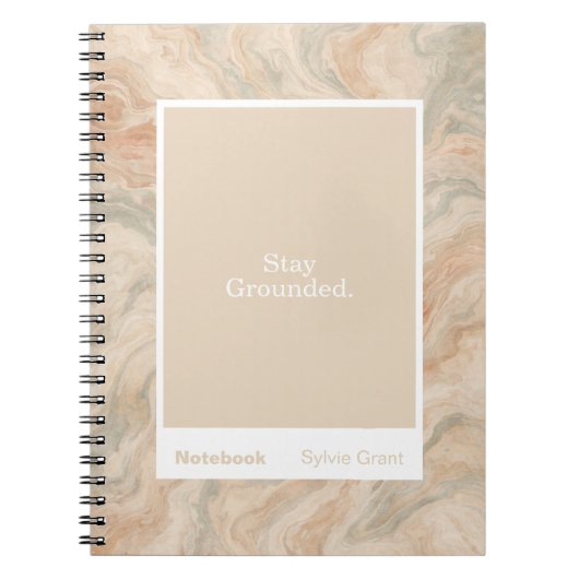 Earth Tone Marble Block Quote Classic Notitieboek (Voorkant)