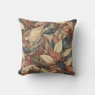 Earth Tone Neutral Abstract Leaves Sierkussen