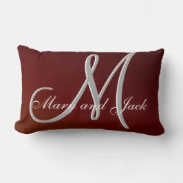 Earth Tone Red 3d Monogram Kussen