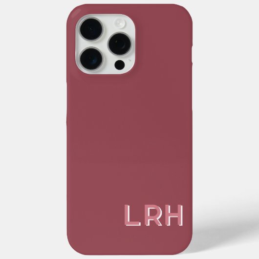 Earth Tone Red Rocks Shadow Monogram Phone Case (Achterkant)