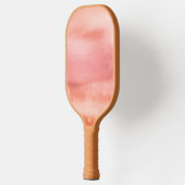 Earth Tone Roze Sinaasappel Waterverf Monogram Pickleball Paddle (Links)