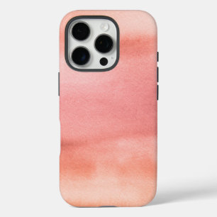 Earth Tone Roze Sinaasappels Waterverf iPhone 16 Pro Hoesje