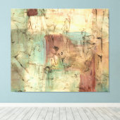 Earth Tone-schildering met gekraakt oppervlak Canvas Afdruk (Insitu (Houten vloer))