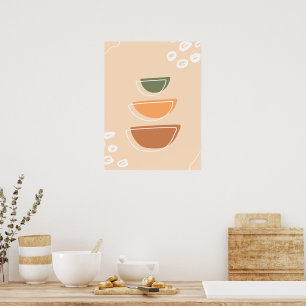 Earth Tone Stacked Minimalist Boho Wall Poster