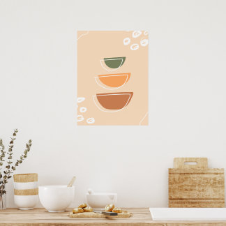 Earth Tone Stacked Minimalist Boho Wall Poster