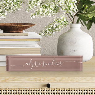 Earth Tone Terracotta Elegant Calligraphy Script Naambordje