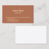 Earth Tone Visitekaartjes: minimalistisch ontwerp Visitekaartje (Voorkant / Achterkant)