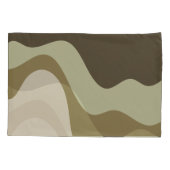 Earth Tone Waves Abstract Art Sierkussen Kussensloop (Achterkant-Links)