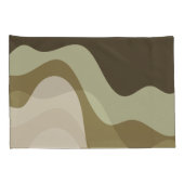 Earth Tone Waves Abstract Art Sierkussen Kussensloop (Achterkant-Rechts)